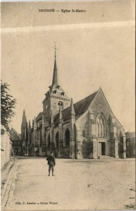 Carte postale ancienne Brionne Eglise Saint-Martin à Brionne