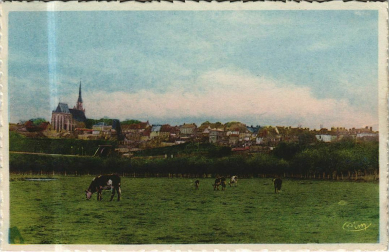 Carte postale ancienne Conches-en-Ouche Vue Generale à Conches-en-Ouche
