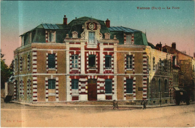 Carte postale ancienne Vernon La Poste à Vernon