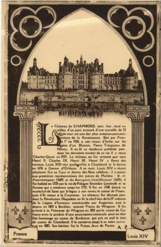 Carte postale ancienne Chambord Chateau de Chambord à Chambord