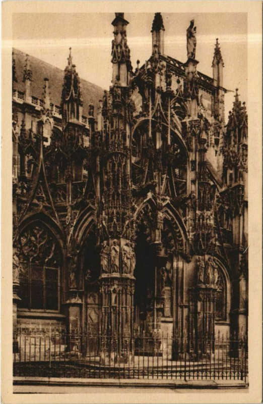 Carte postale ancienne Louviers Eglise Notre-Dame - Le Portail à Louviers