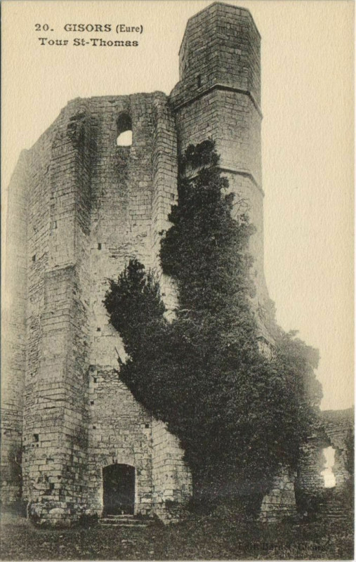 Carte postale ancienne Gisors Tour Saint-Thomas à Gisors