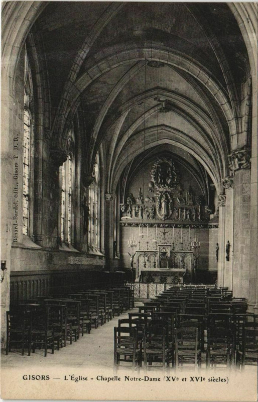 Carte postale ancienne Gisors L'Eglise - Chapelle Notre-Dame à Gisors