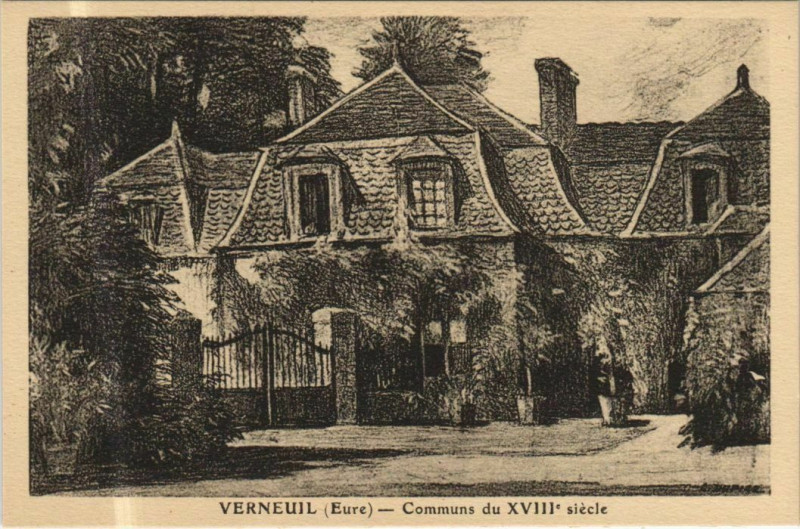 Carte postale ancienne Verneuil-sur-Avre Communs