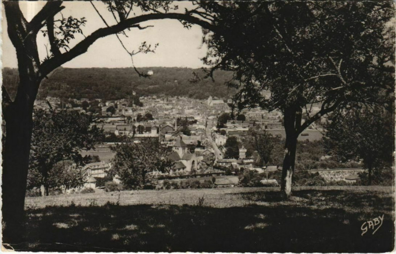 Carte postale ancienne Pont-Audemer Vue Generale à Pont-Audemer