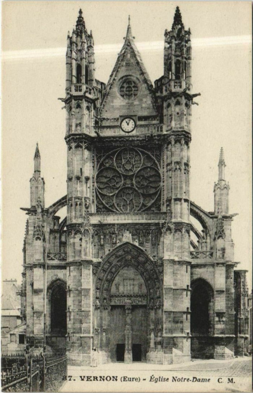 Carte postale ancienne Vernon Eglise Notre-Dame à Vernon