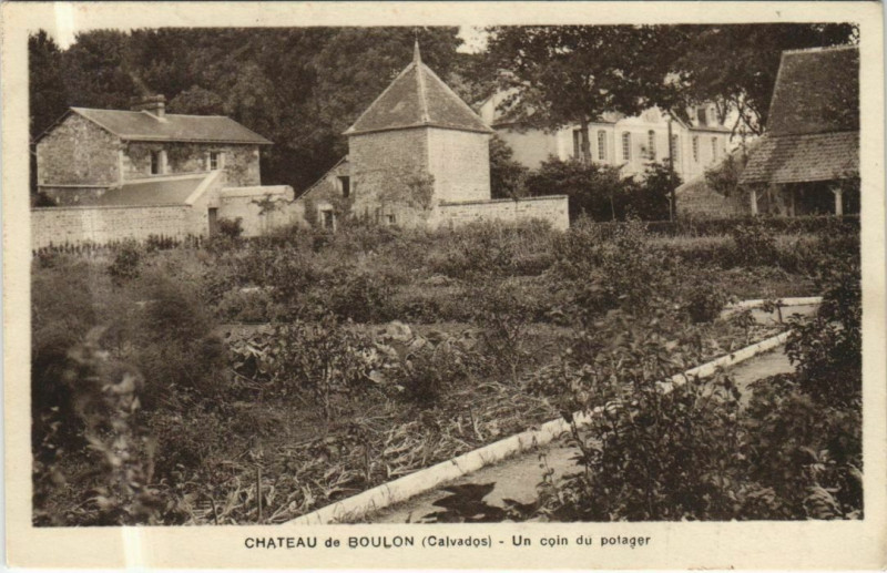 Carte postale ancienne Chateau de Boulon - Un Coin du Potager