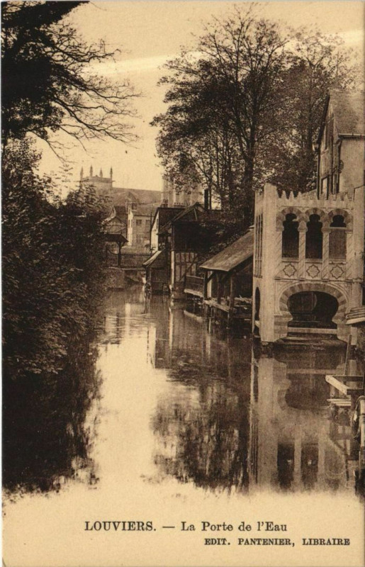 Carte postale ancienne Louviers La Porte de l'Eau à Louviers