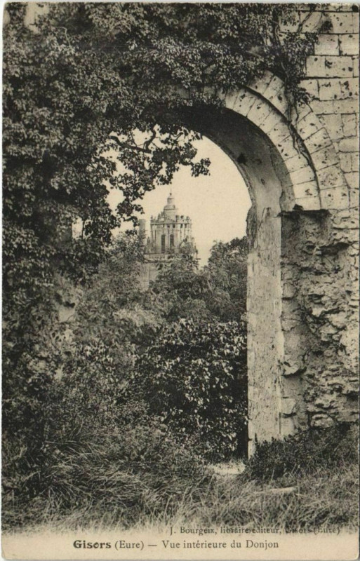 Carte postale ancienne Gisors Vue Interieure du Donjon à Gisors