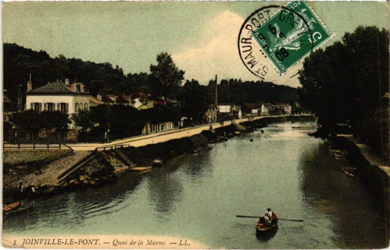 Carte postale ancienne Joinville le Pont Quai de la Marne France à Joinville-le-Pont