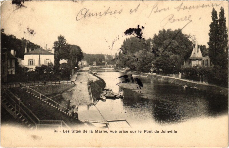 Carte postale ancienne Joinville le Pont Les Sites de la Marne France à Joinville-le-Pont