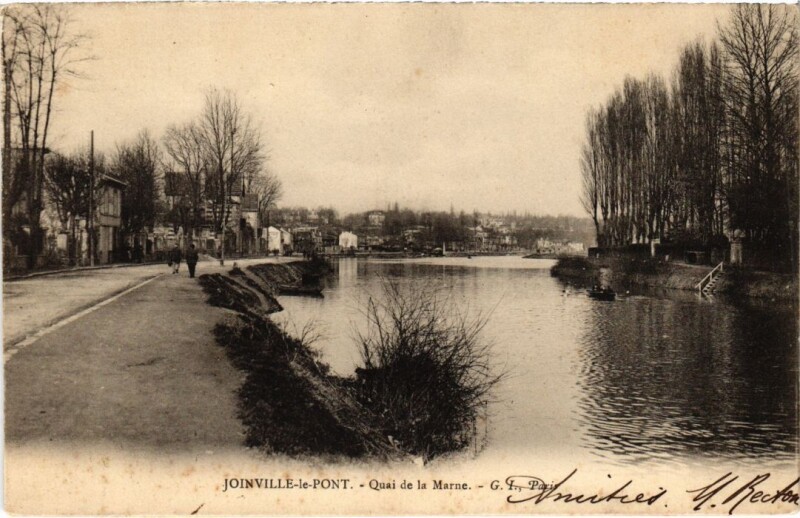 Carte postale ancienne Joinville le Pont Quai de la Marne France à Joinville-le-Pont