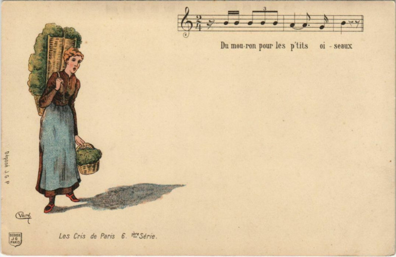 Carte postale ancienne Les Cris de Paris 6 1er série