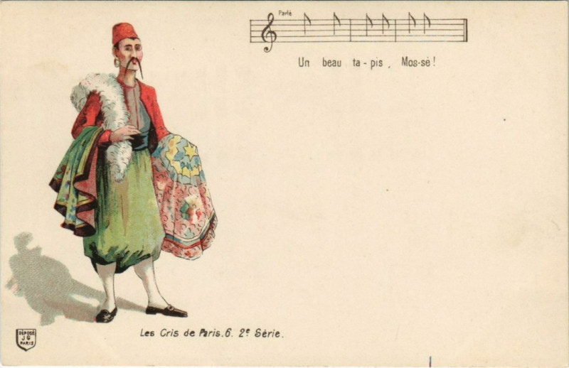 Carte postale ancienne Les Cris de Paris 6 2e Série