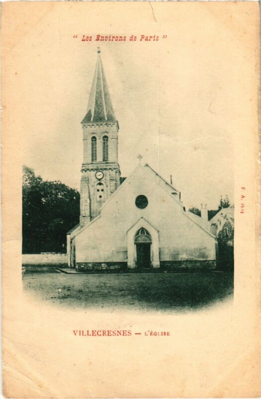 Carte postale ancienne Villecresnes L'Eglise France à Villecresnes