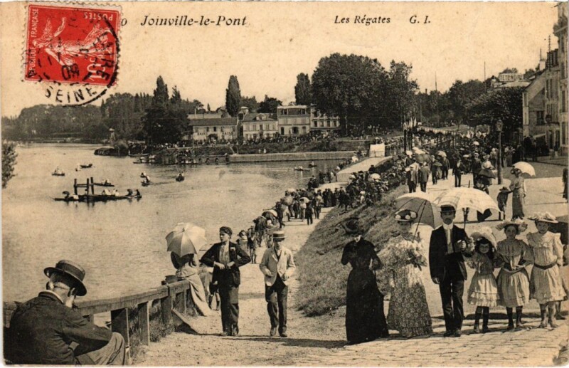 Carte postale ancienne Joinville le Pont Les Regates France à Joinville-le-Pont