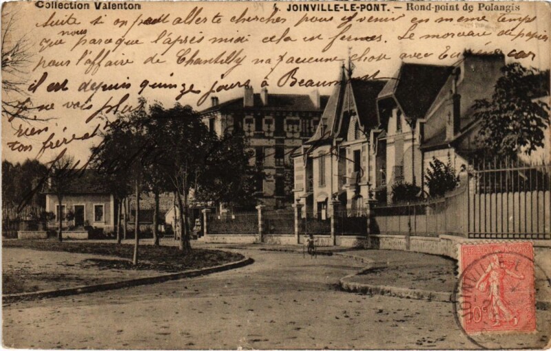 Carte postale ancienne Joinville le Pont Rond Point de Polangis France à Joinville-le-Pont