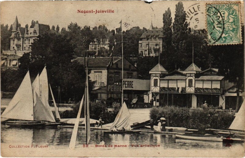 Carte postale ancienne Joinville le Pont Bords de Marne, vue artistique France à Joinville-le-Pont