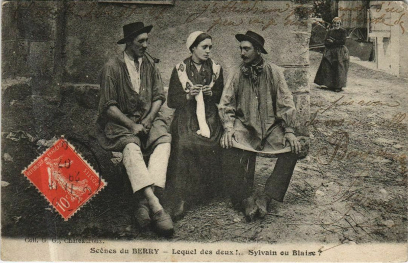 Carte postale ancienne Scenes du Berry France