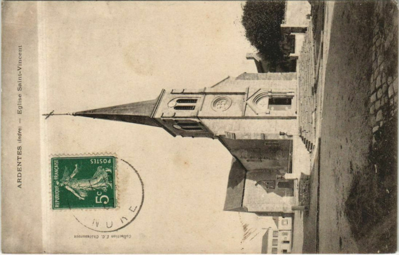 Carte postale ancienne Ardentes Eglise Saint Vincent France à Ardentes