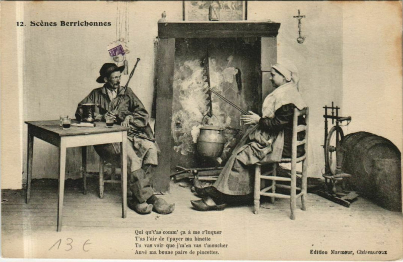 Carte postale ancienne Scenes Berrichonnes France