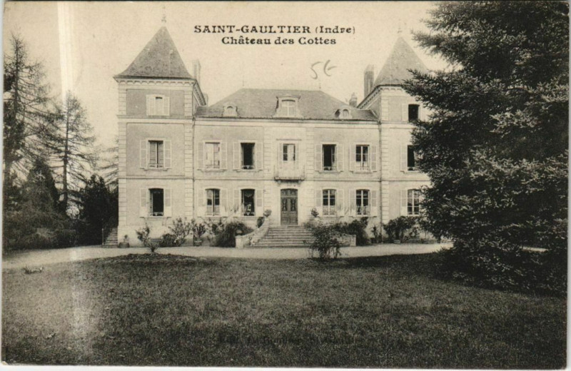 Carte postale ancienne St.Gaultier Chateau des Cottes France