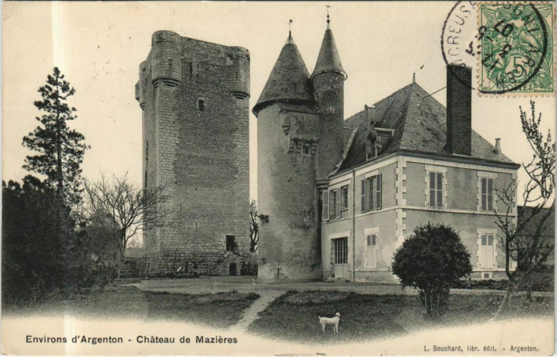 Carte postale ancienne Env.d'Argenton Chateau de Mazieres France