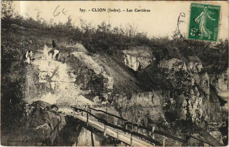Carte postale ancienne Clion Les Carrieres France à Clion