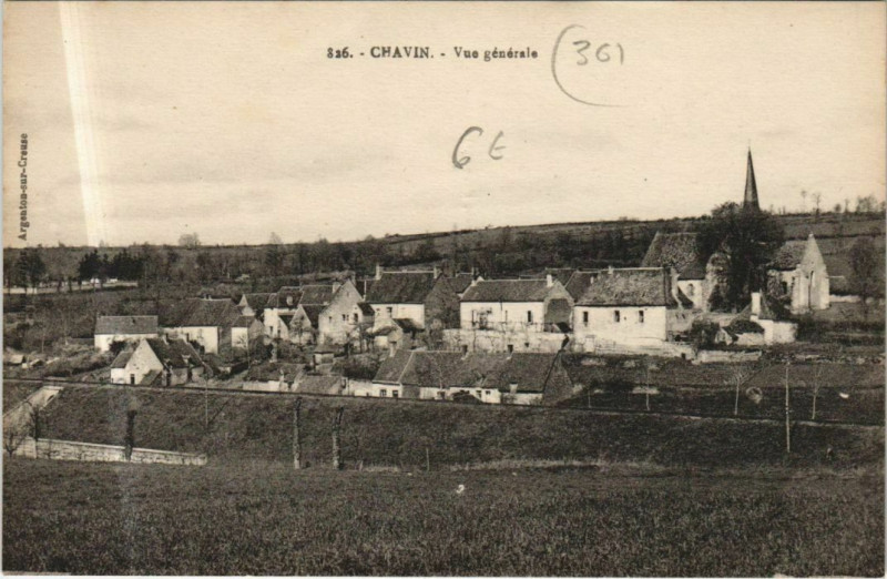 Carte postale ancienne Chavin Vue Generale France à Chavin