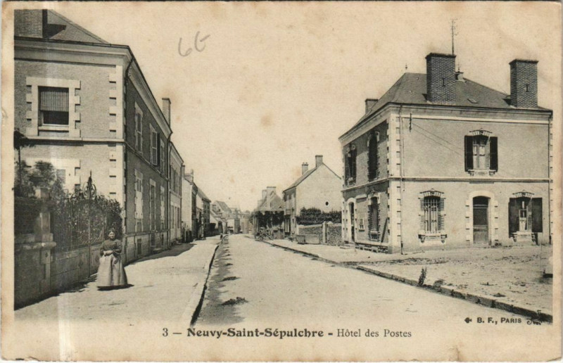 Carte postale ancienne Neuvy St.Sepulchre Hotel des Postes France