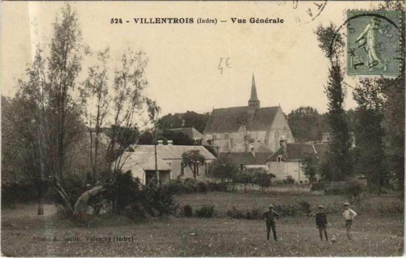 Carte postale ancienne Villentrois Vue Generale France