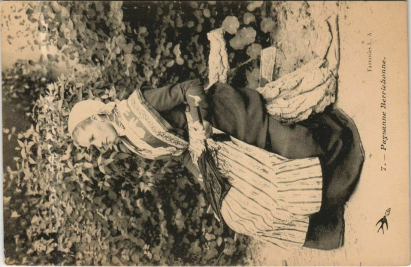 Carte postale ancienne Paysanne Berrichonne France