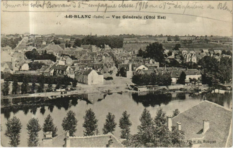 Carte postale ancienne Le Blanc Vue Generale France au Blanc