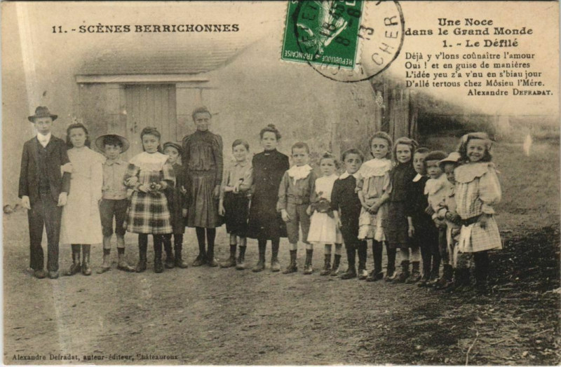 Carte postale ancienne Scenes Berrichonnes France