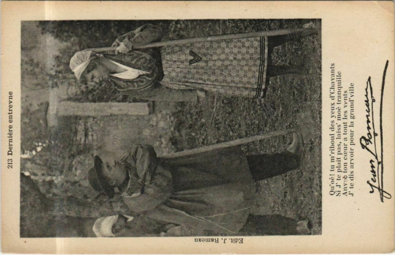 Carte postale ancienne Derniere entrevne France