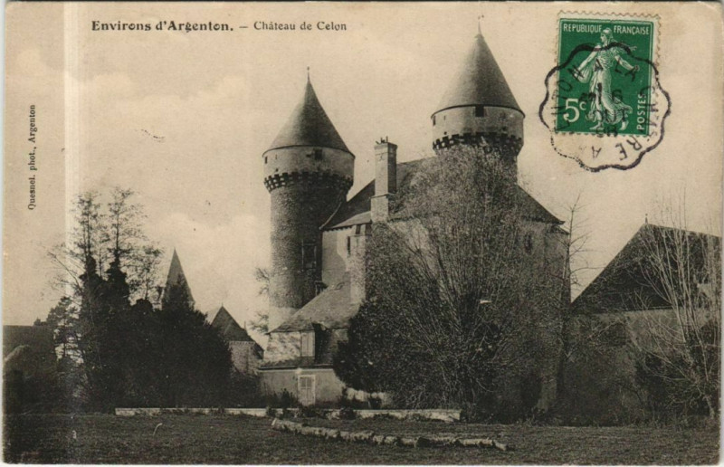 Carte postale ancienne Env.d'Argenton Chateau de Celon France à Celon