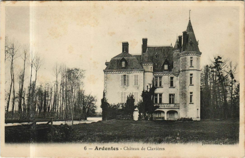 Carte postale ancienne Ardentes Chateau de Clavieres France à Ardentes