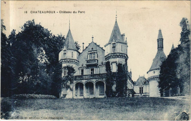 Carte postale ancienne Chateauroux Chateau du Parc France