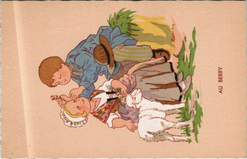 Carte postale ancienne Au Berry France