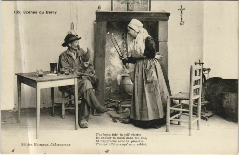 Carte postale ancienne Scenes du Berry France