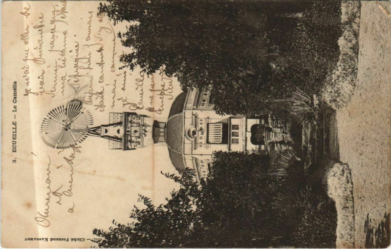 Carte postale ancienne Ecueille Le Camelia France