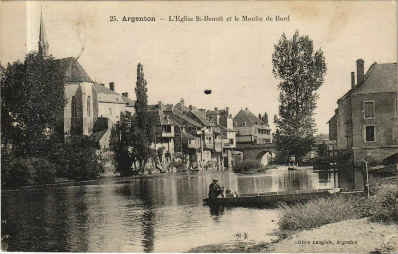 Carte postale ancienne Argenton L'Eglise St.Benoit France