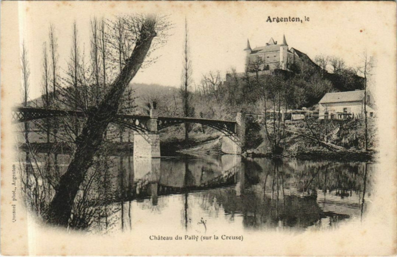 Carte postale ancienne Argenton Chateau du Pally France