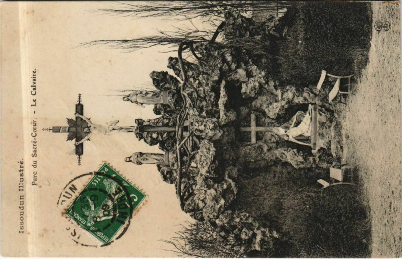 Carte postale ancienne Parc du Sacre Coeur Le Calvaire France