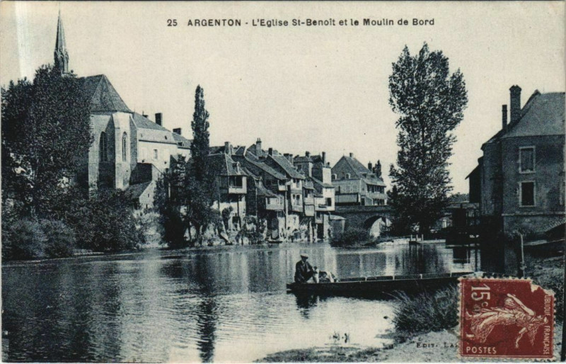 Carte postale ancienne Argenton L'Eglise St.Benoit France