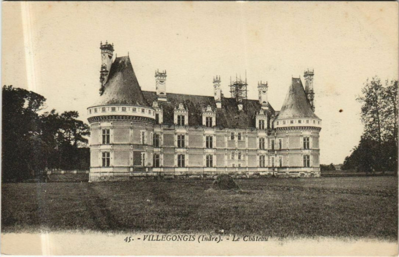 Carte postale ancienne Villegongis Le Chateau France à Villegongis