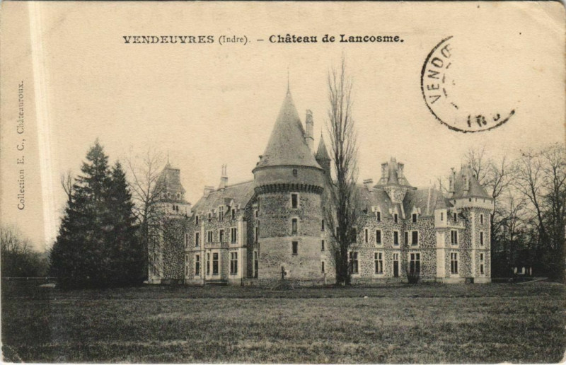 Carte postale ancienne Vendeuvres Chateau de Lancosme France