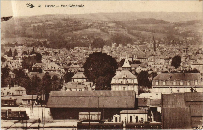 Carte postale ancienne Brive Vue Generale France