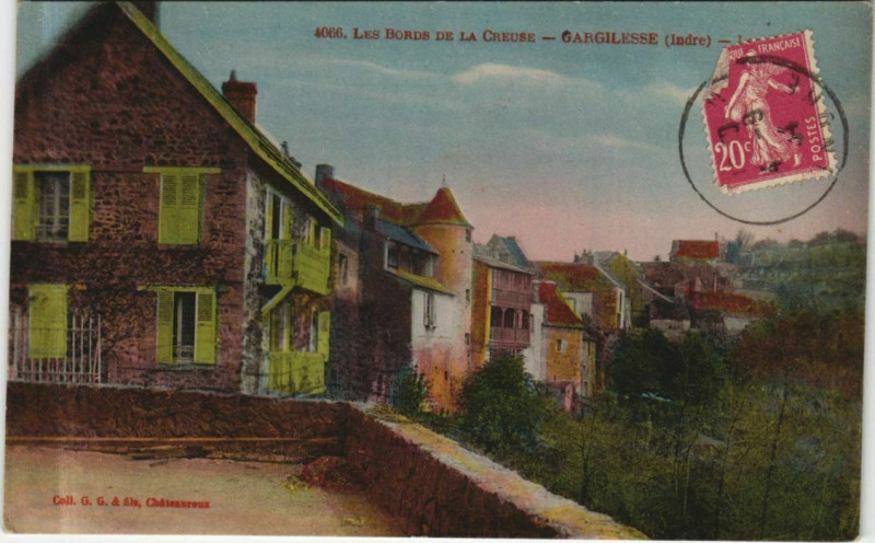 Carte postale ancienne Les Bords de la Creuse France