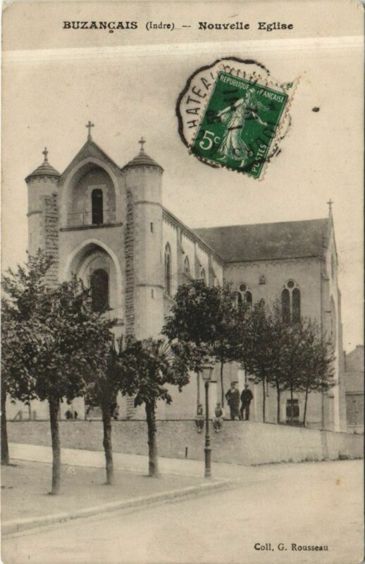 Carte postale ancienne Buzancais Nouvelle Eglise France